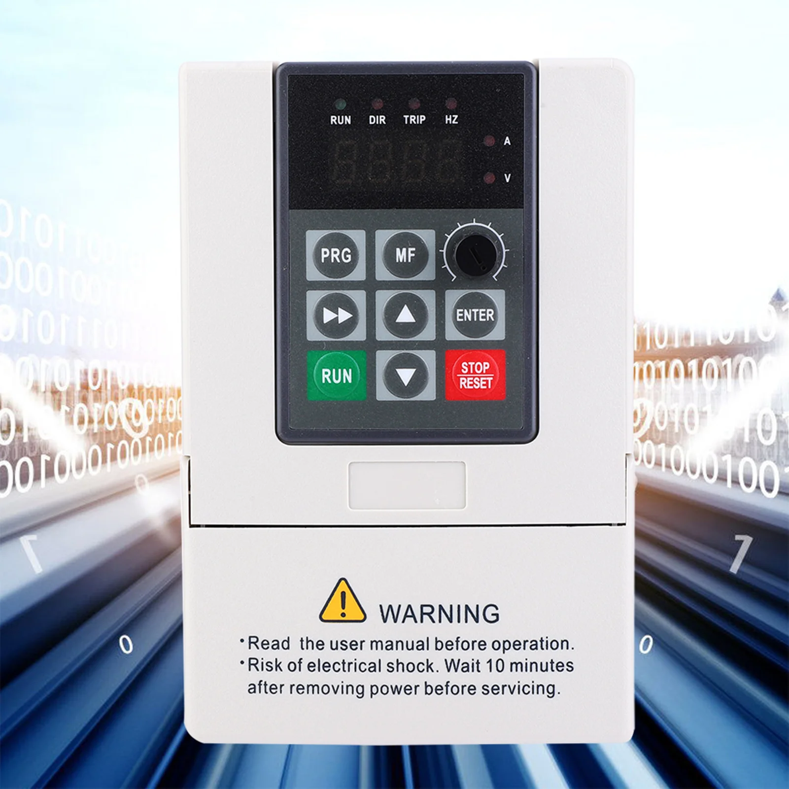380V 3‑Phase Frequency Converter 1.5KW‑7.5KW VFD Inverter VariablE Frequency Drive Converter 3‑Phase 380V Input and Output