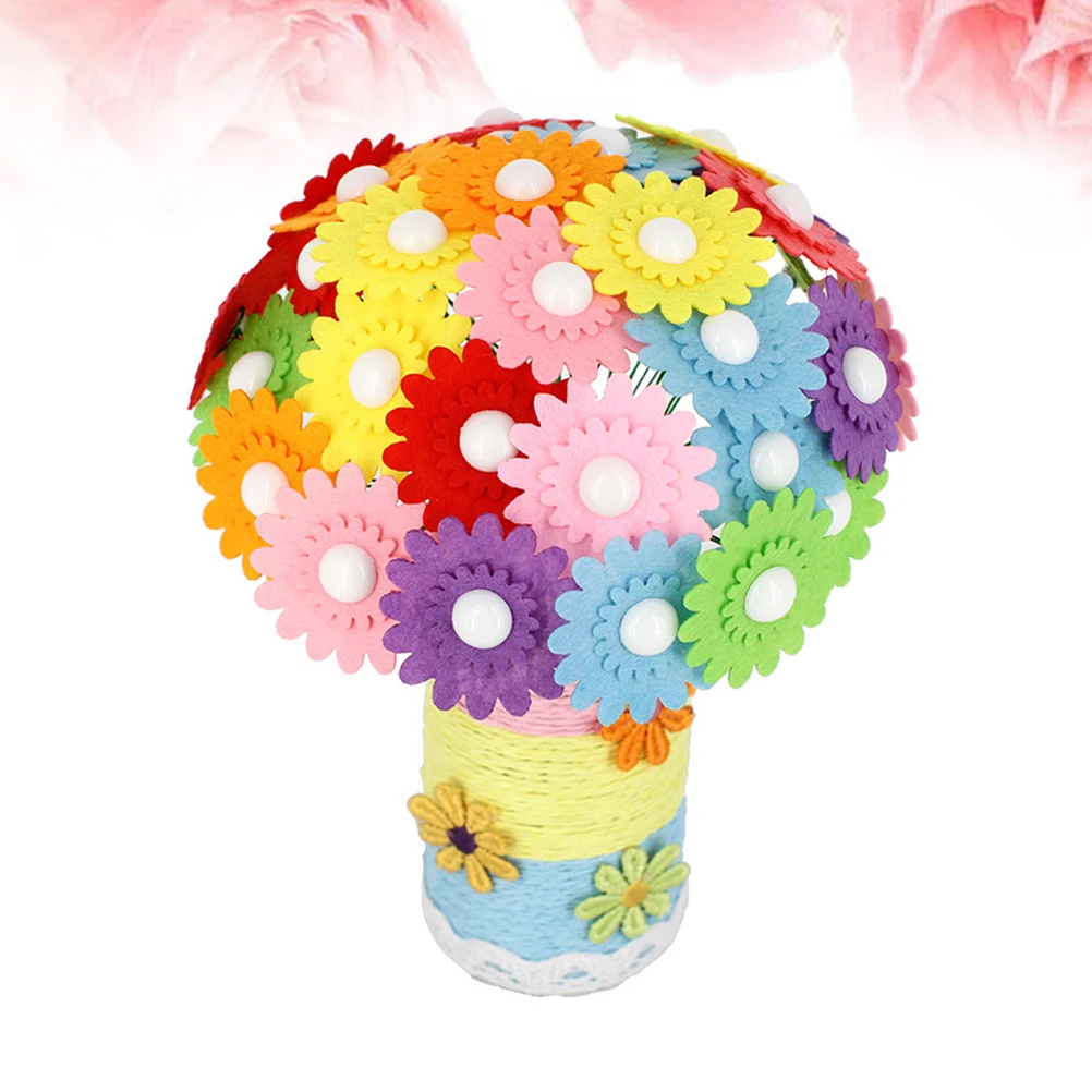 1pc Diy Taste Blume Handwerk Kit Pädagogisches Bouquet Handwerk Für Kinder Kreative Lernen Aktivität Kindergarten Geschenk Pretend