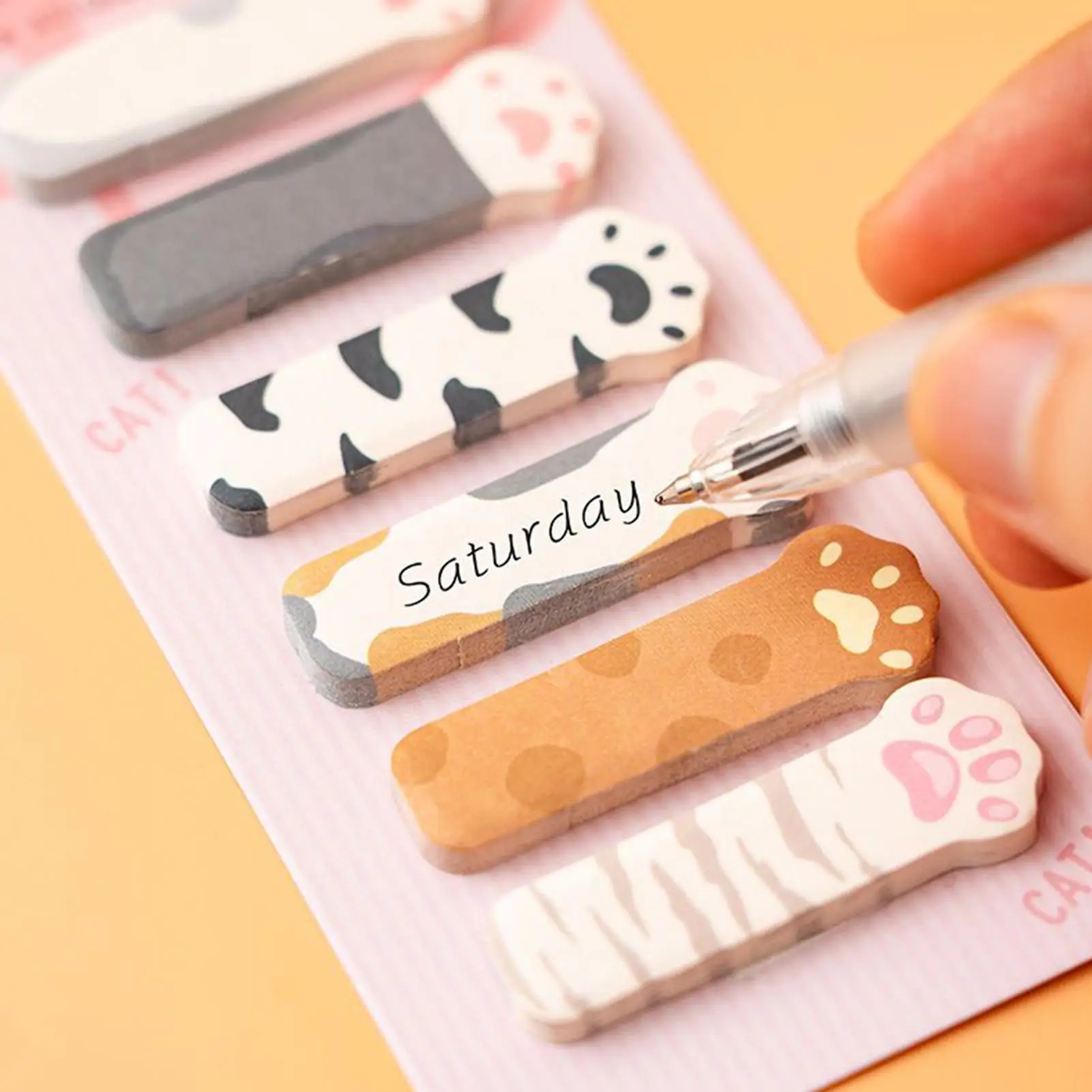Cartoon Animals Sticky Notes  Cat Notepaper Memo Clips  Index Tabs Self Adhesive Page Markers Decorative Paper Book marks Office