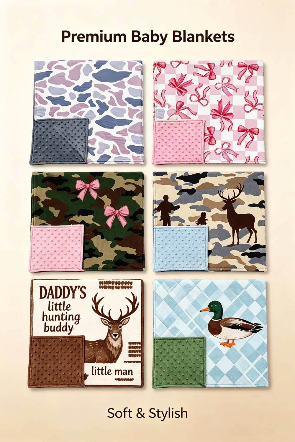 Cute Print Baby Blanket Double Layer Soft Newborn Swaddle for Toddler Sleep Stroller Blanket