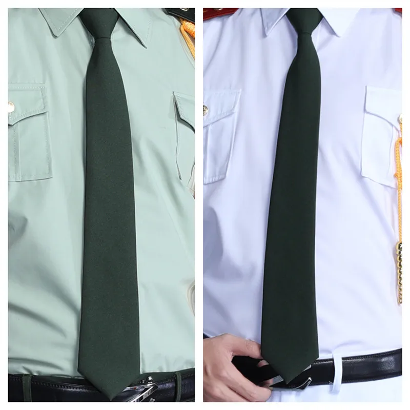gravata-masculina-de-cor-pura-sem-no-para-empresarios-e-guardas-de-seguranca-preta-e-verde-militar-longa-e-larga-para-nego