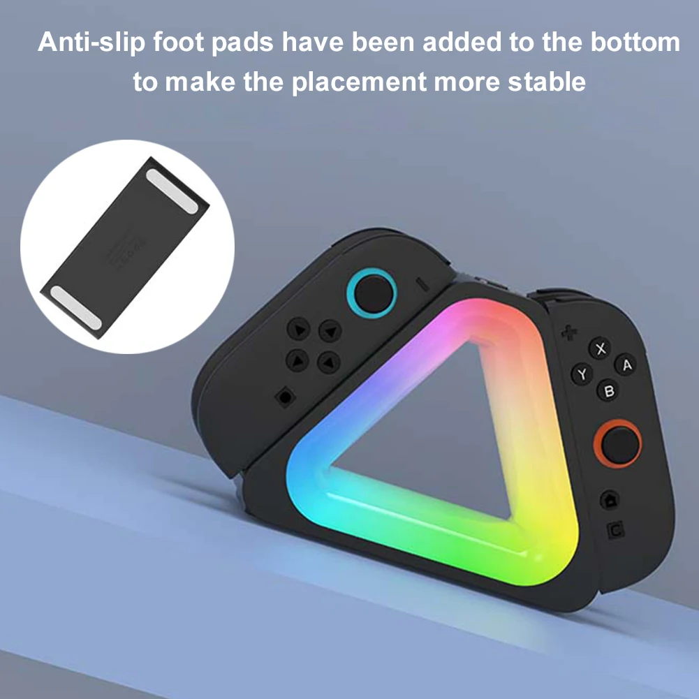 Зарядное устройство контроллера с RGB-подсветкой Зарядная станция Подставка для зарядного устройства для аксессуаров Nintendo Switch2 Joy-Con
