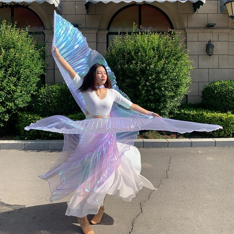 New Style Show Dancing Wings Performance Stage Costume di danza del ventre donna versione grande velo da ballo Party Club bella ala
