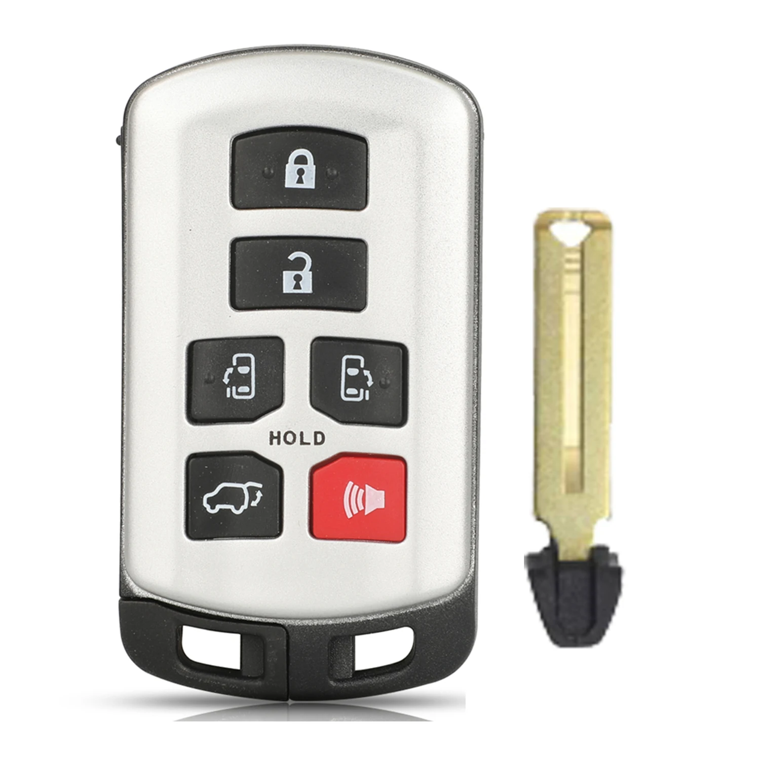 jingyuqin Remote Smart 6 Buttons Car Key Shell For TOYOTA SIENNA 2011-2020 Case Fob Car Accessory