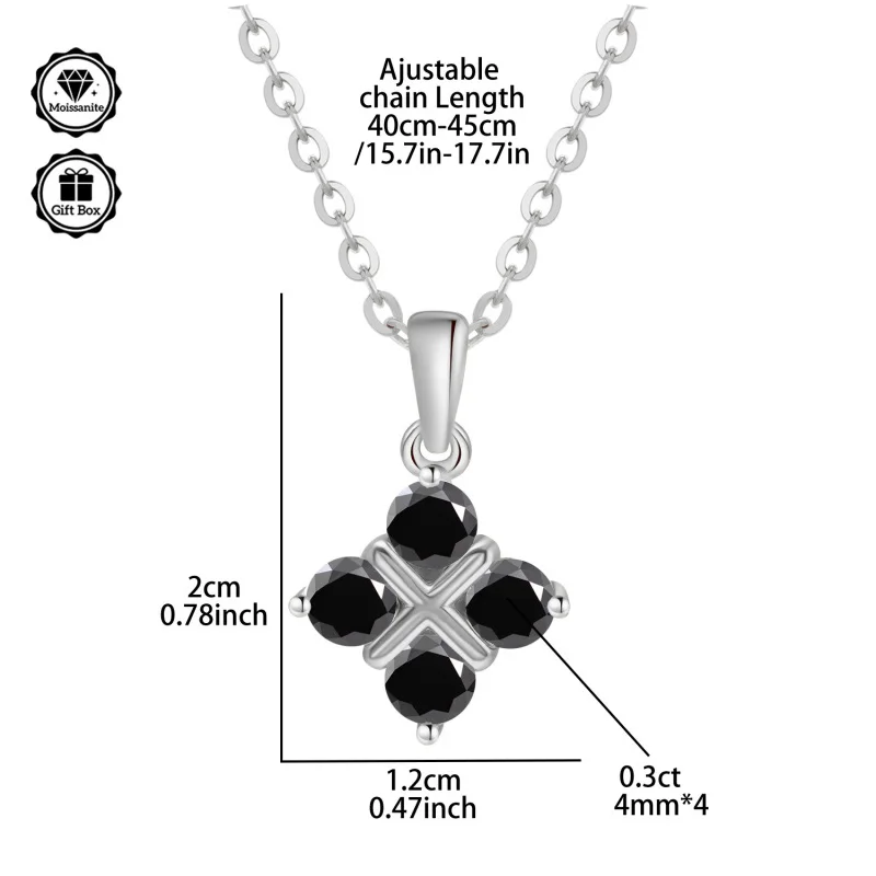 

LAMVOICE Hypoallergenic necklace, christmas gift, high quality gift, 1.2 carat moissanite necklace, Jewelry for women