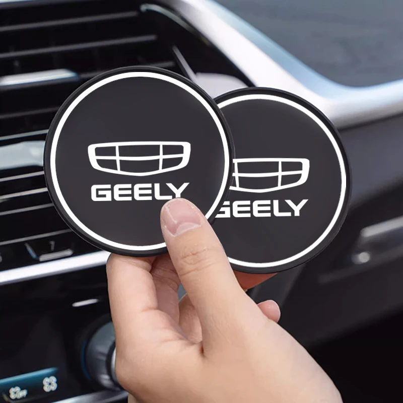 Car Cup pad Holder Coasters Pads Water Cup Holder Silicone Mats for Geely Galaxy EX5 E5 E8 L6 L7 Galaxy Starry 8 EMI MAS 7 5