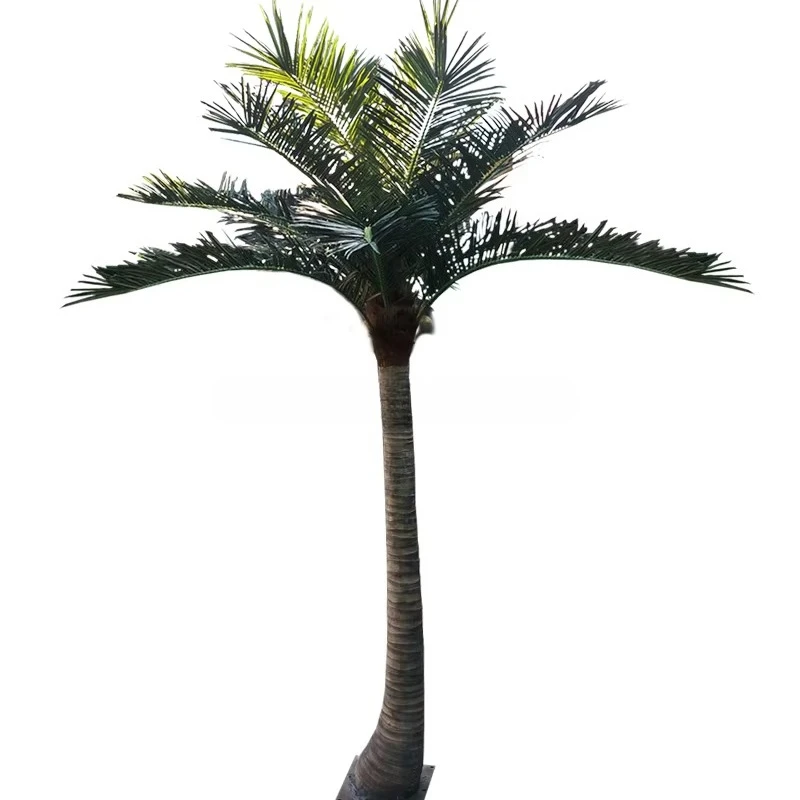 #￥Jumei Custom Large Tropical Artificial Coconut Tree Handmade Fiberglass Wood PVC UV Certified High Quality Natural Look