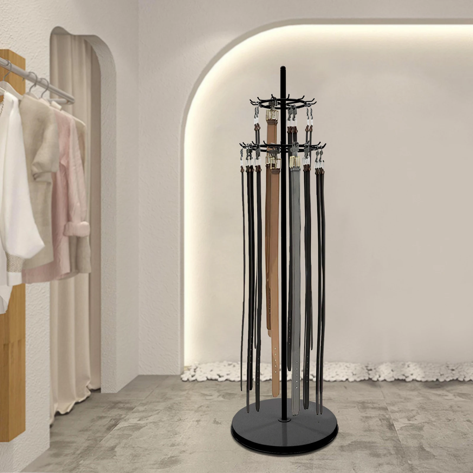 Double Tier Belt Organizer with 31 Hooks