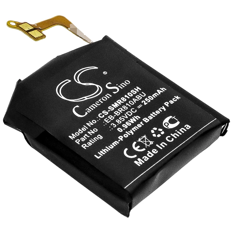 Li-Polymer Smartwatch Battery for Samsung,3.85v,250mAh,Galaxy Watch 42mm,SM-R810,SM-R815,EB-BR810ABU,GH43-04857A,EB-BR170ABU