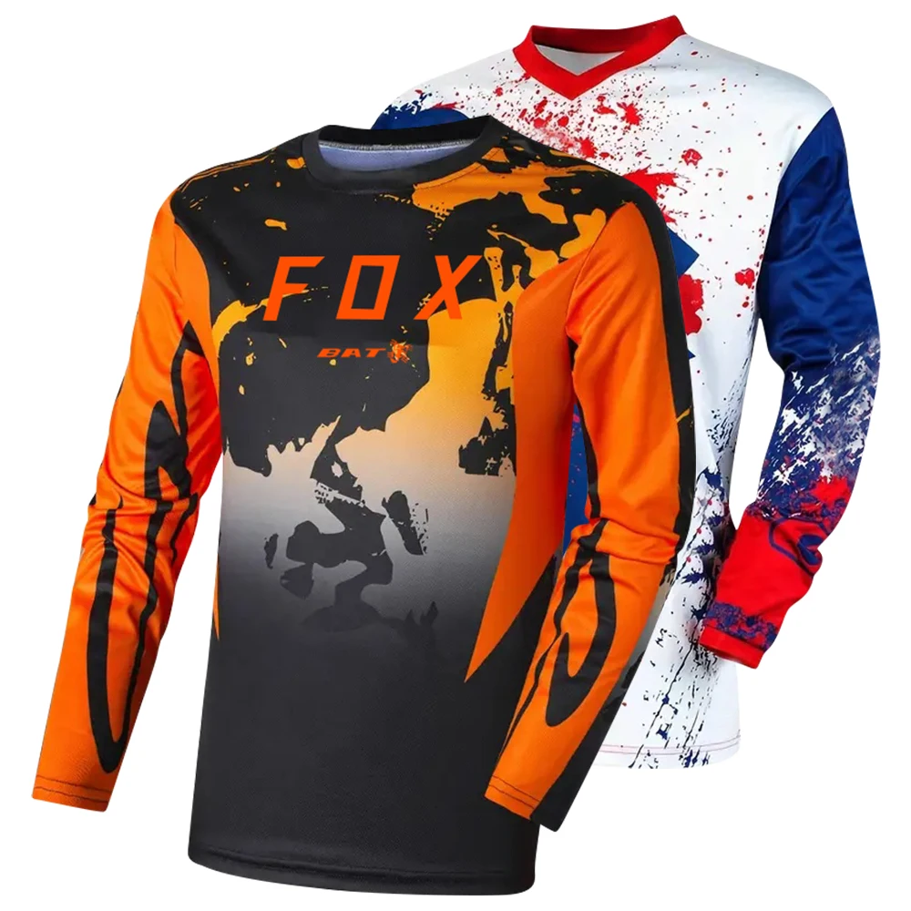 

BAT FOX MTB Shirts Camiseta Motocross Jersey Downhill Bike T-Shirt Quick-Dry Enduro MTB Jersey Maillot Ciclismo Hombre