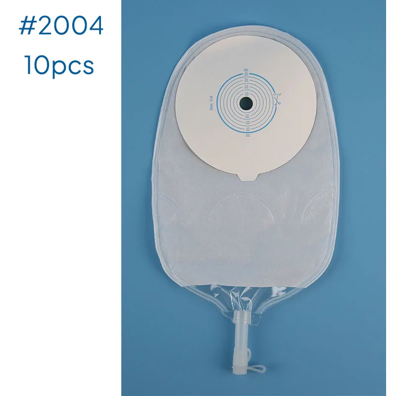 

Urostomy Supplies,Medicals Drainable Pouches,Waterproof Ostomy Stoma Bags 1 Piece System Cut-to-Fit（Max Cut 45mm）10PCS