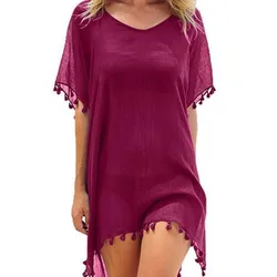 Kobiety Plaża Cover Up Lace Hollow Crochet Swimsuit Beach Dress Women 2024 Summer Cover-Ups Strój kąpielowy Ladies Beach Wear Tunic