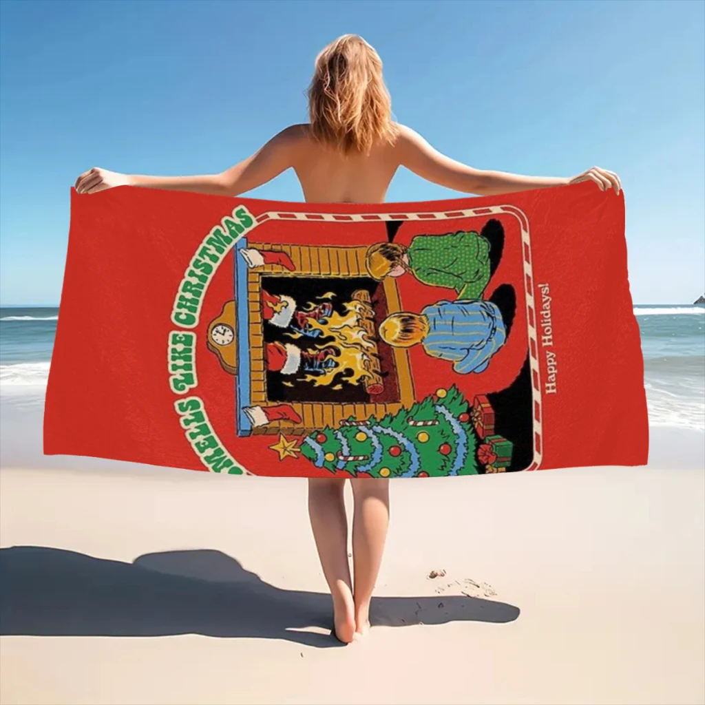 Smells Like Christmas Beach Towel  Poncho Bathing Towels Cover-ups Quick Dry Sand Free Yoga Spa Gym Pool