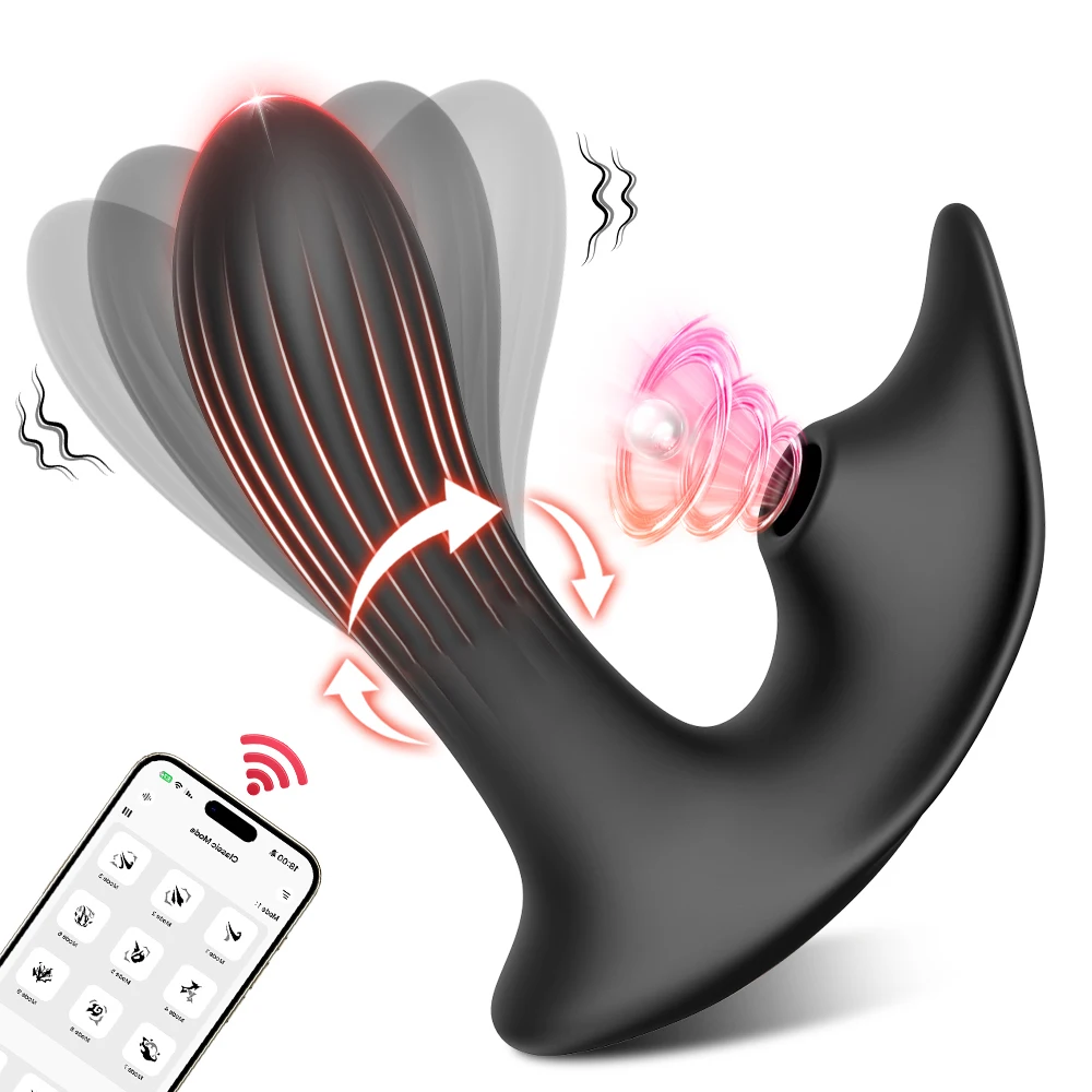 Rotating Sucking Vibrator Female Sucker Clitoris Stimulator G Spot Massager Vibrating Adults Sex Toys for Women Panties