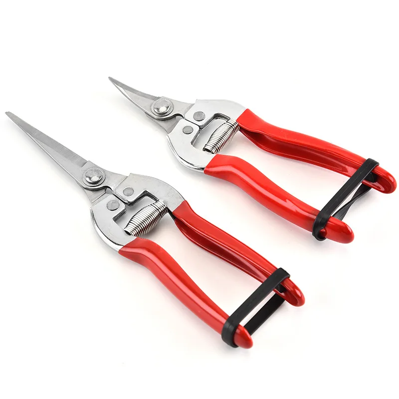 Jardinagem Mão Podador Jardim Tesoura Tesouras de Poda Micro-ponta de Poda Snips Folha Aparador de Flores em Linha Reta Tesoura para Plantas