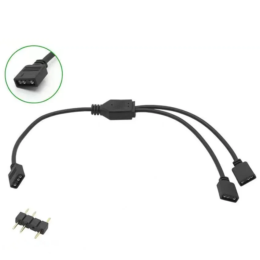 Motherboard RGB SYNC Splitter, 12V 4Pin RGB / 5V 3Pin ARGB SYNC HUB Transfer Extension Cable For M/B ASUS GIGABYTE MSI