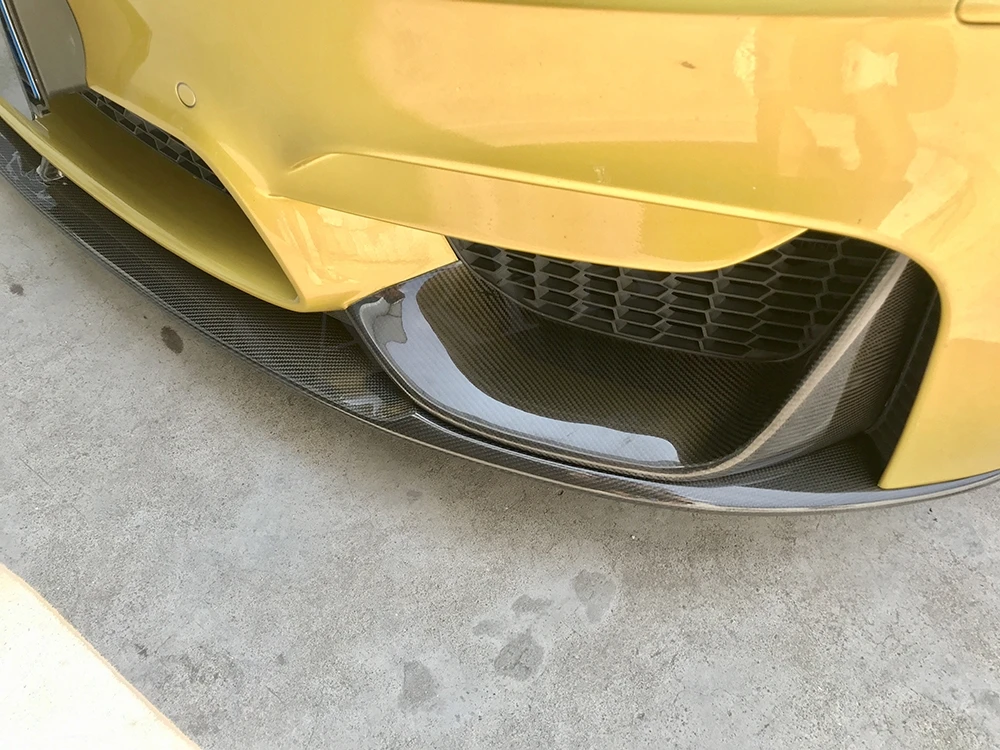 

Dry Carbon Fiber Body Kits Front Bumper Lip Splitter Flaps Cupwing Cover for BMW F80 M3 F82 F83 M4 2014-2018 ABS Car Accessories