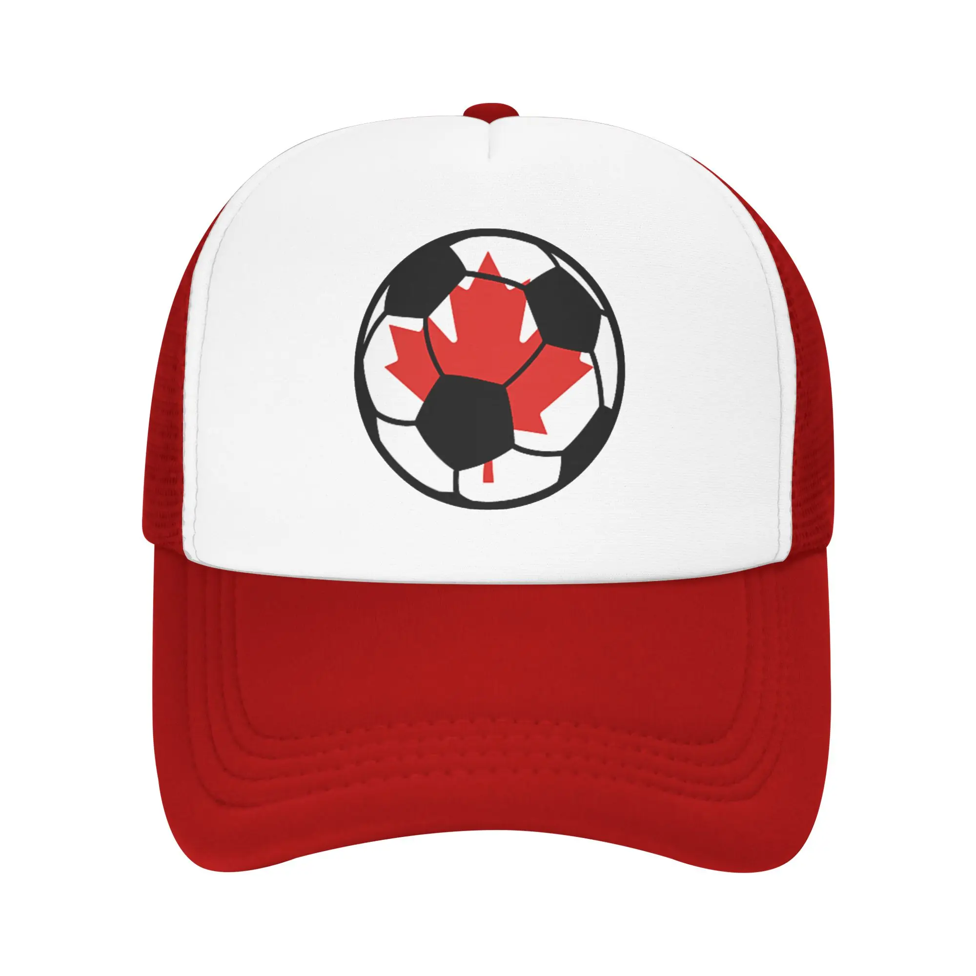 Kanadyjska czapka z daszkiem z siatką, z flagą Kanady, unisex, sportowa, przeciwsłoneczna, regulowana, letnia czapka typu trucker