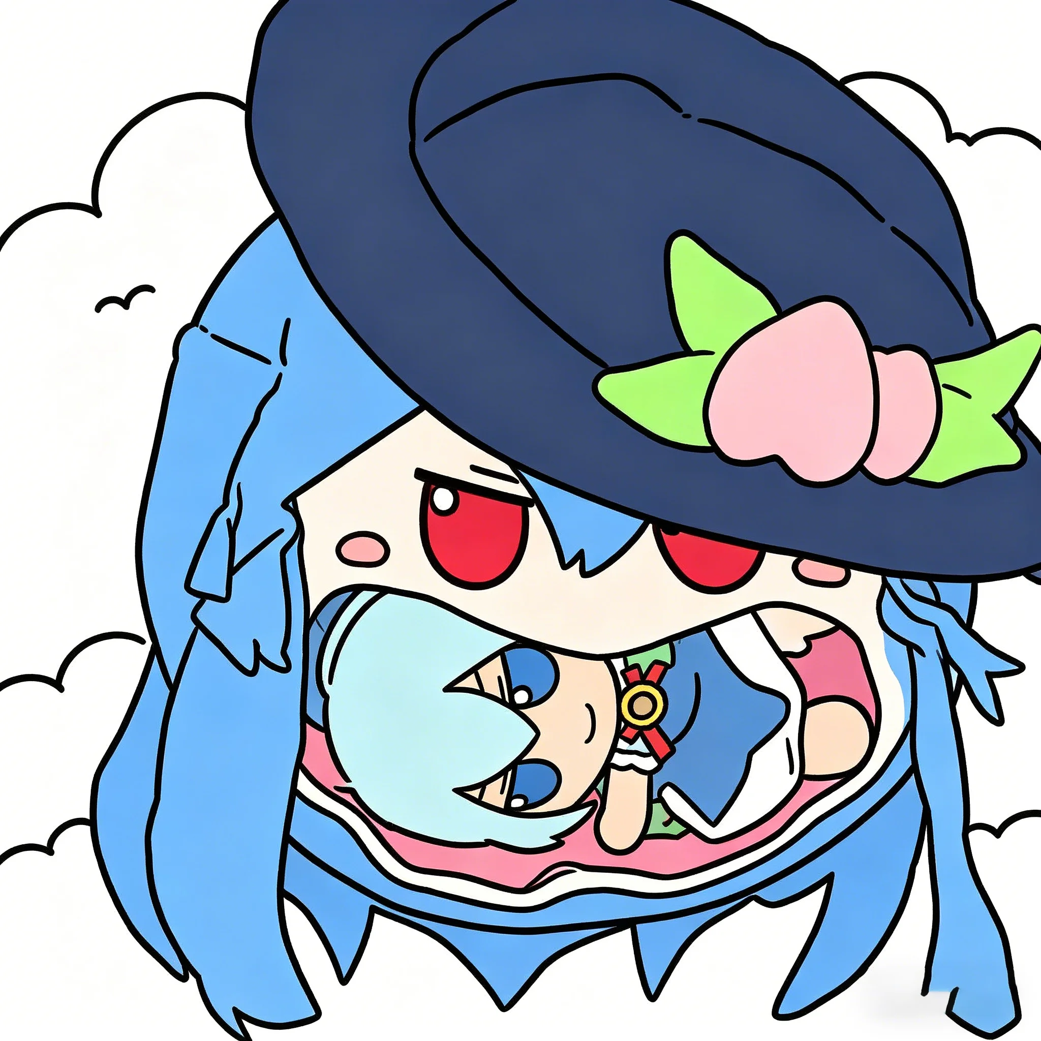 

Hinanawi Tenshi Game Touhou Project Cute Anime Cosplay Plush Itabag Transparent Backpack Messenger Shoulders Bag Student Gift