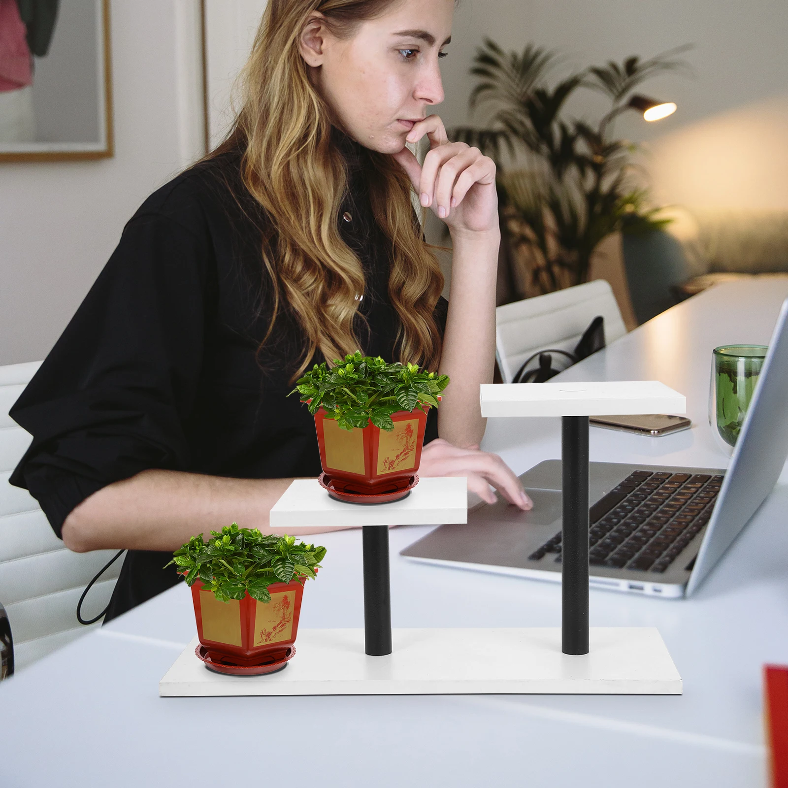 

3 Tier Flower Plant Shelf Storage Rack Display Stand for Indoor Plants Small Plant Stand Design Office