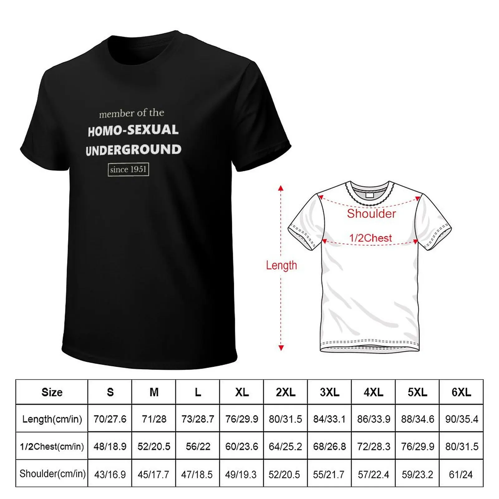 Member of the Homo-Sexual Underground T-Shirt Plus Size Basic Short Sleeve Top