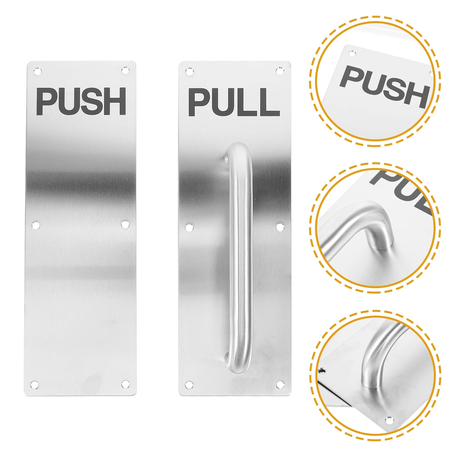 Push-pull Handle Quick Access Door Vintage Hardware Commercial Residential Patio Stainless Steel