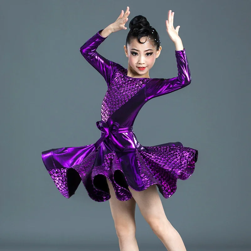 Sasha Ballroom Tango Latin Dance Costume Girls Kids Cha Cha Rumba Samba Latin Dance Dresses Children Competition Stage Wear