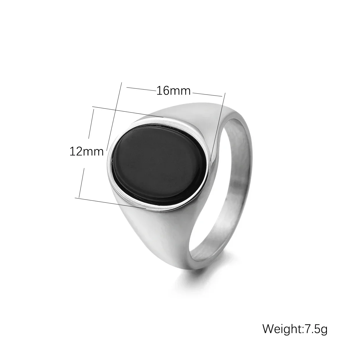 ZY Men\'s/Women High Quality 316LStainless Onyx Rings Classic Fashion Trend Jewelry Products