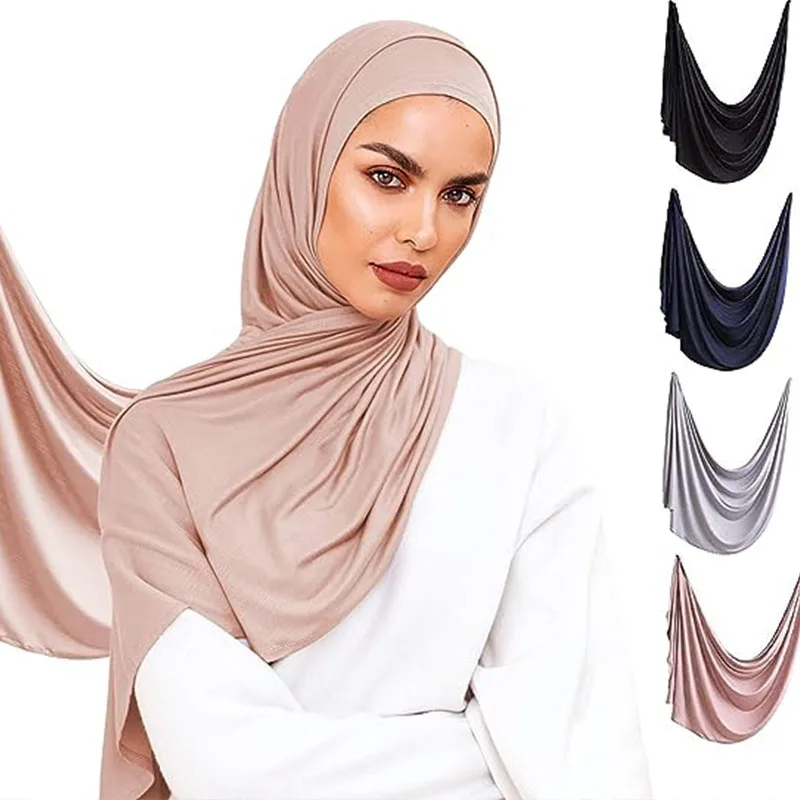 BOHOWAII sciarpa Hijab istantanea per le donne sciarpa testa Jersey Premium musulmana avvolgere morbido turbante traspirante Voile Femme Musulmane