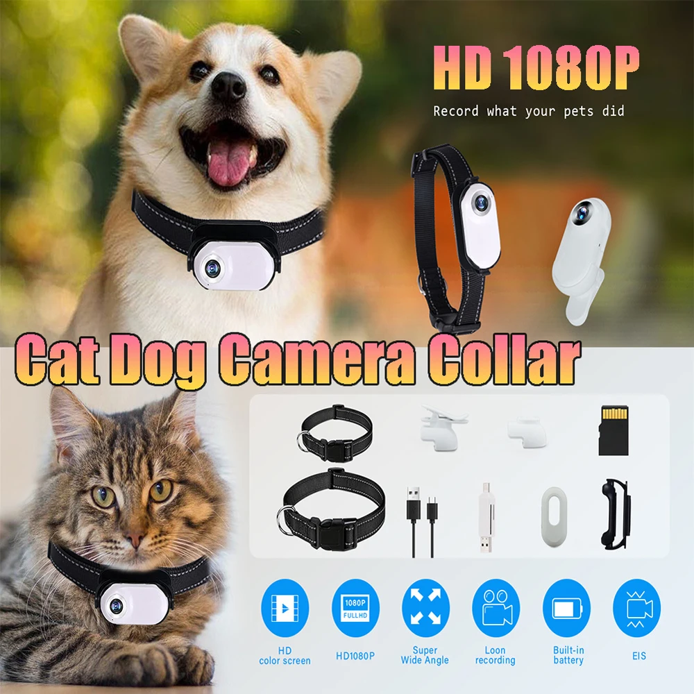 

Smart Cat Camera Collar Featuring Lightweight Design and Long Battery Life Perfect for Pet Monitoring and Fun Gift Accessory