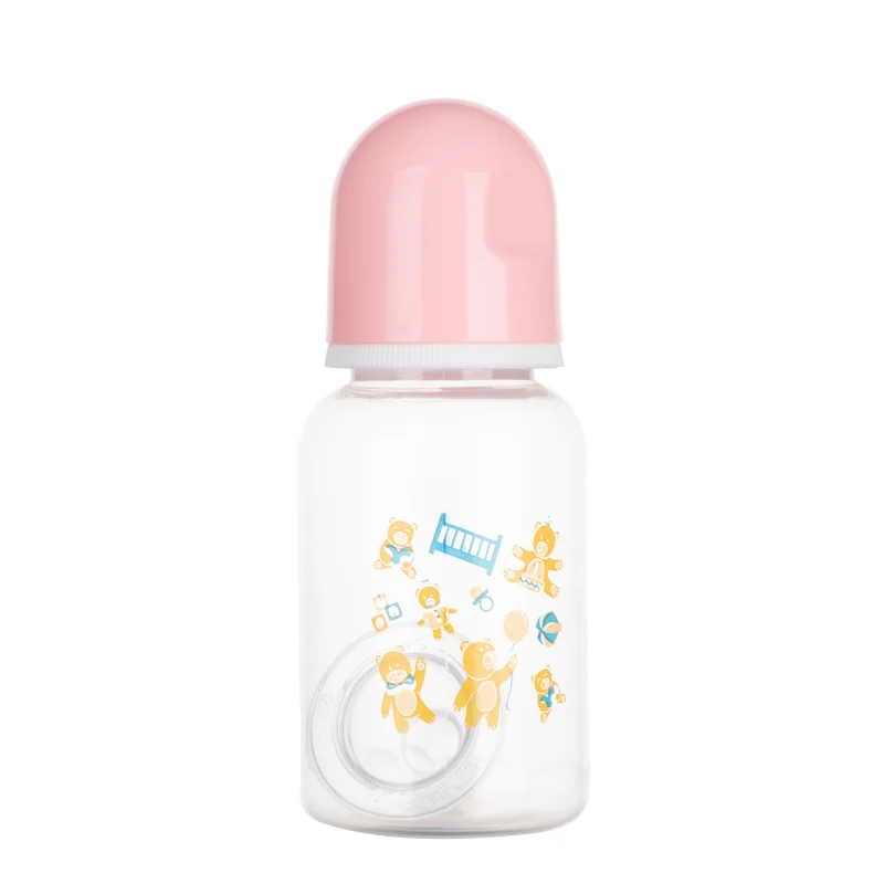 125ML Baby Bottle Infant Newborn Learn Feeding Bottle Kids Drinking Milk Bottles Breast Nipple Pacifier Bottles Standard Caliber