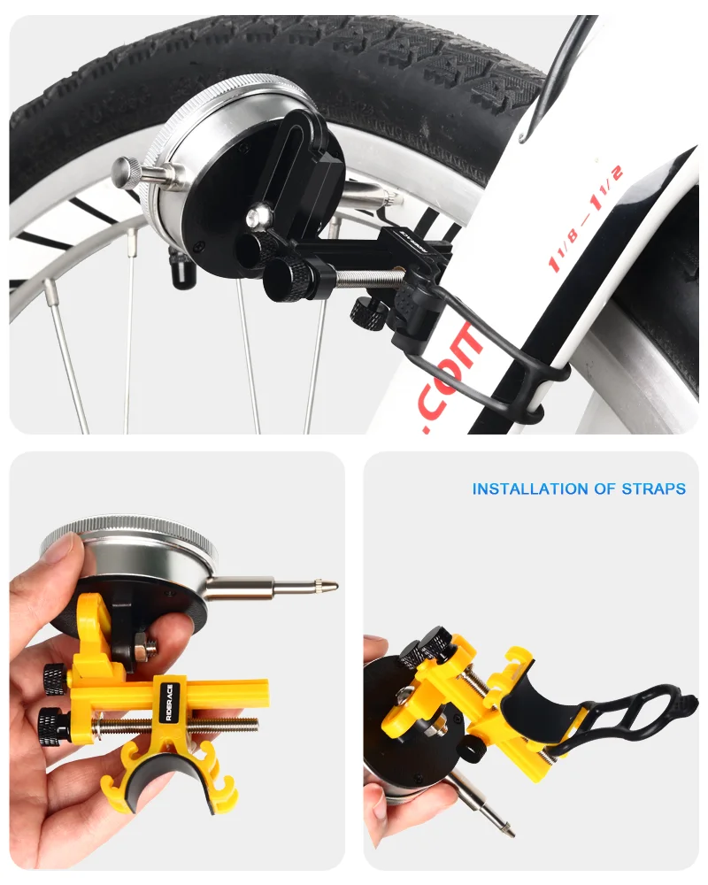 RIDERACE Fahrrad Rad Abrichten Ständer Mit Messuhr Gauge Mini Felgen Einstellung Werkzeuge Für Road Mountain MTB Fahrrad Reparatur Werkzeuge – Detail 10