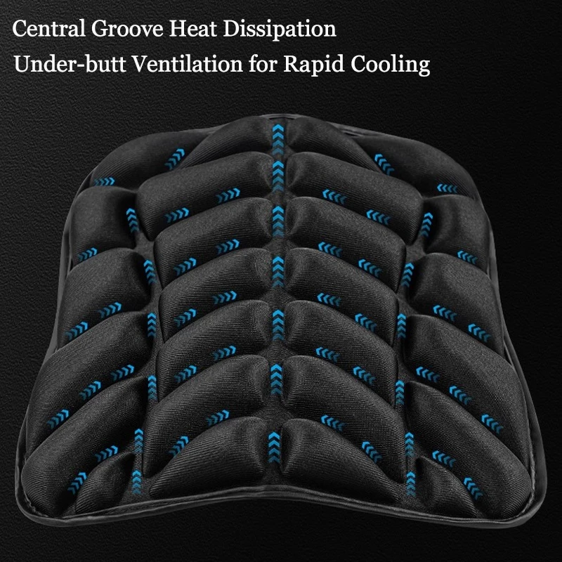 Motorcycle Seat Cushion 3D Comfort Gel Seat Pad Front Rear Passenger Seat Set Shock Absorbing Anti-slip Comfort Saddle Cover