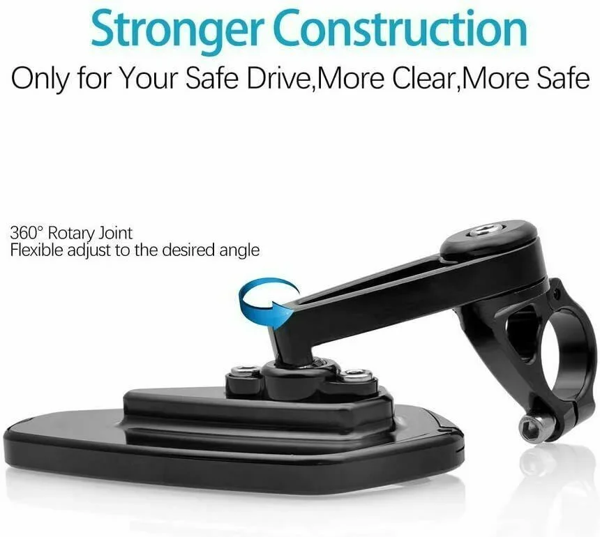 Motorcycle Handlebar Side Mirror 7/8" 22mm Motorcycle Rearview Mirror Handlebar Mirror Suitable for Motorcycles and Scooters image 5
