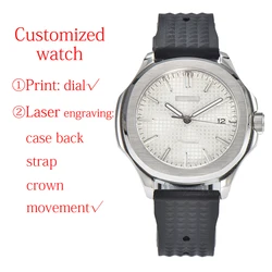 Customized 39mm Mens Watch NH35 movement Automatic stainless steel Sapphire Crystal Mechanical Business waterproof Watch