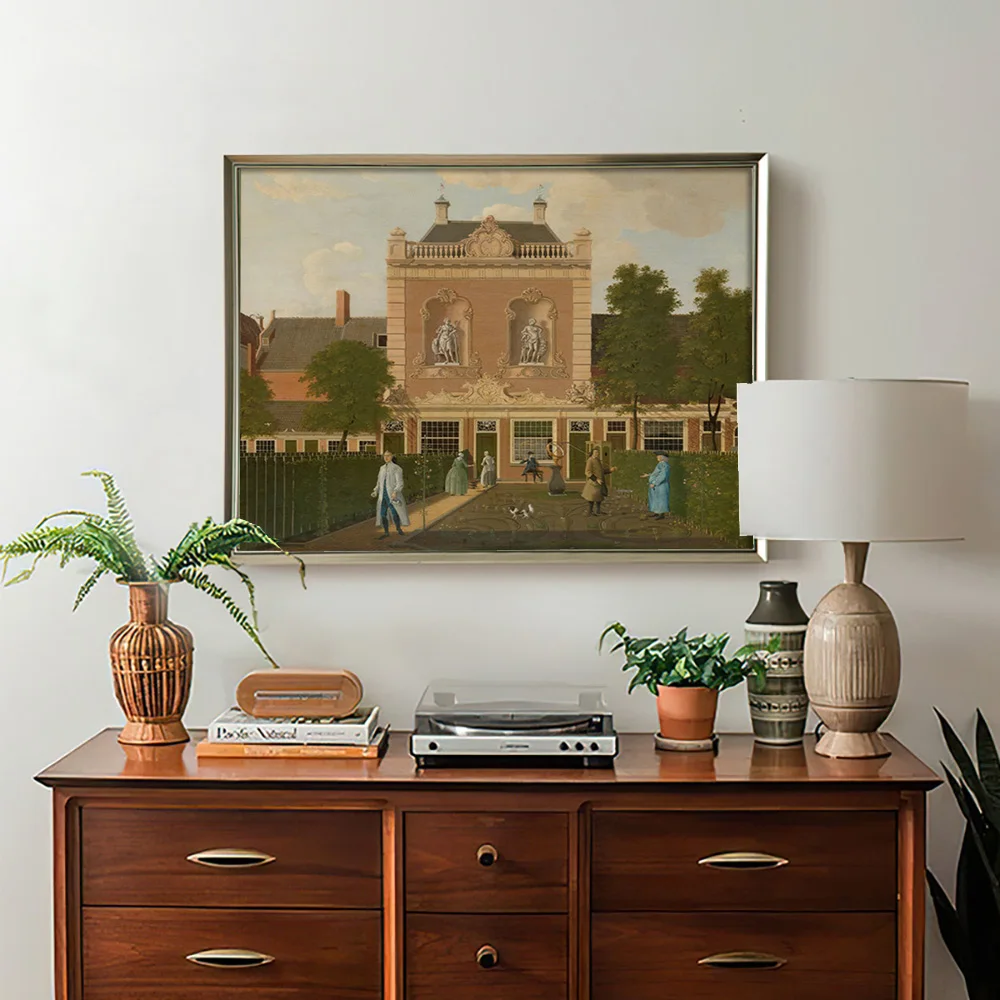 Hendrik Keun Art Print Poster The Garden And Coach House Of 524 Keizersgracht In Amsterdam Canvas Painting Decor Wall Stickers