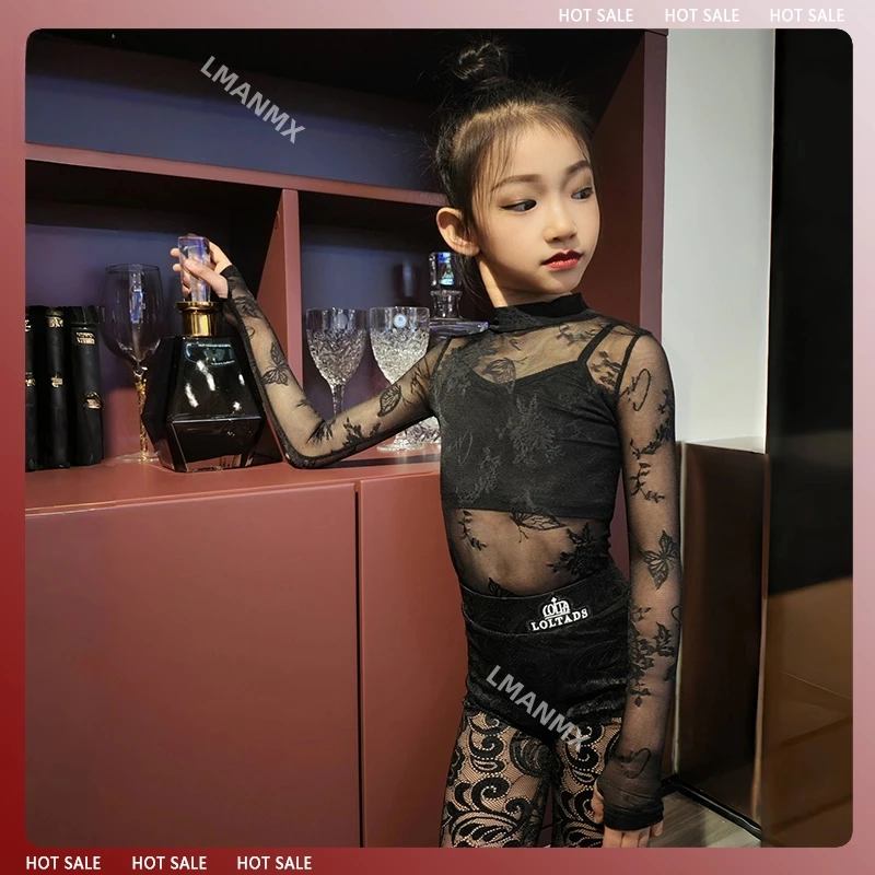 

Spring and summer children's performance costumes, Latin dance costumes, children's internet famous Latin practice costumes