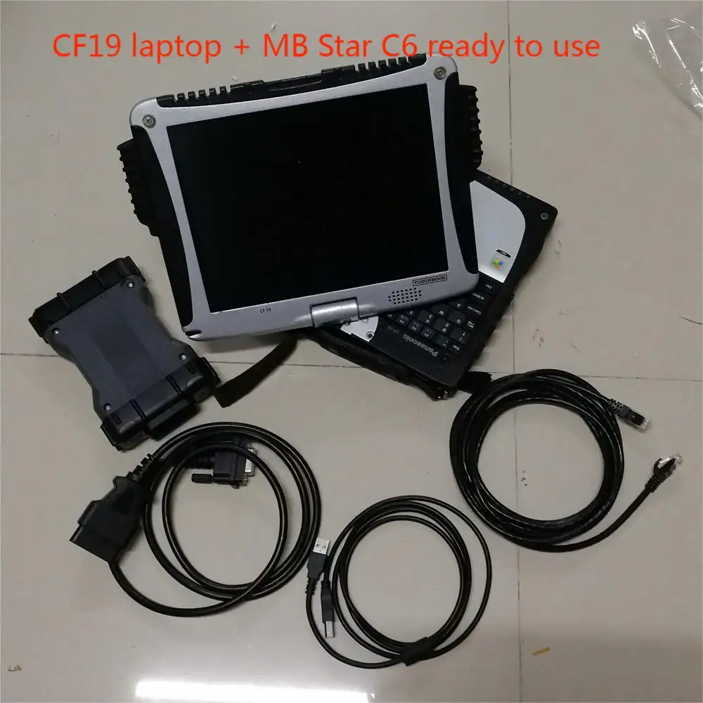 MB Star C6 DOIP VCI Diagnostic Tools X-ntry DAS EPC WIS software V2024.12 in SSD + 90%New laptop Cf19 i5 Toughbook Ready to Use