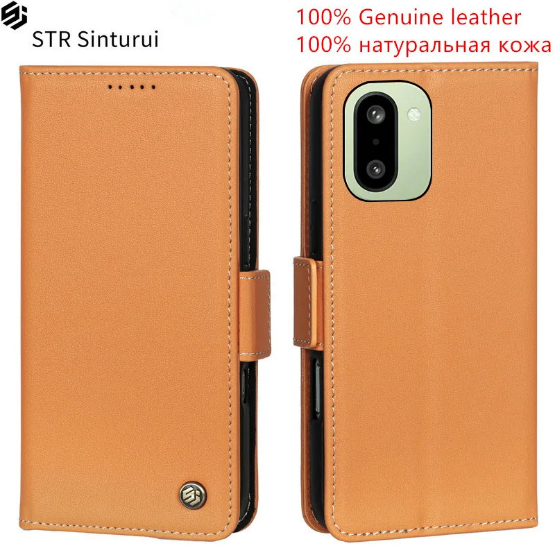 

STR 100% Genuine Nappa grain leather card Slot Wallet Cover For OnePlus Ace 6T 6 5 Ultra Racing Pro Flip shockproof phone Case