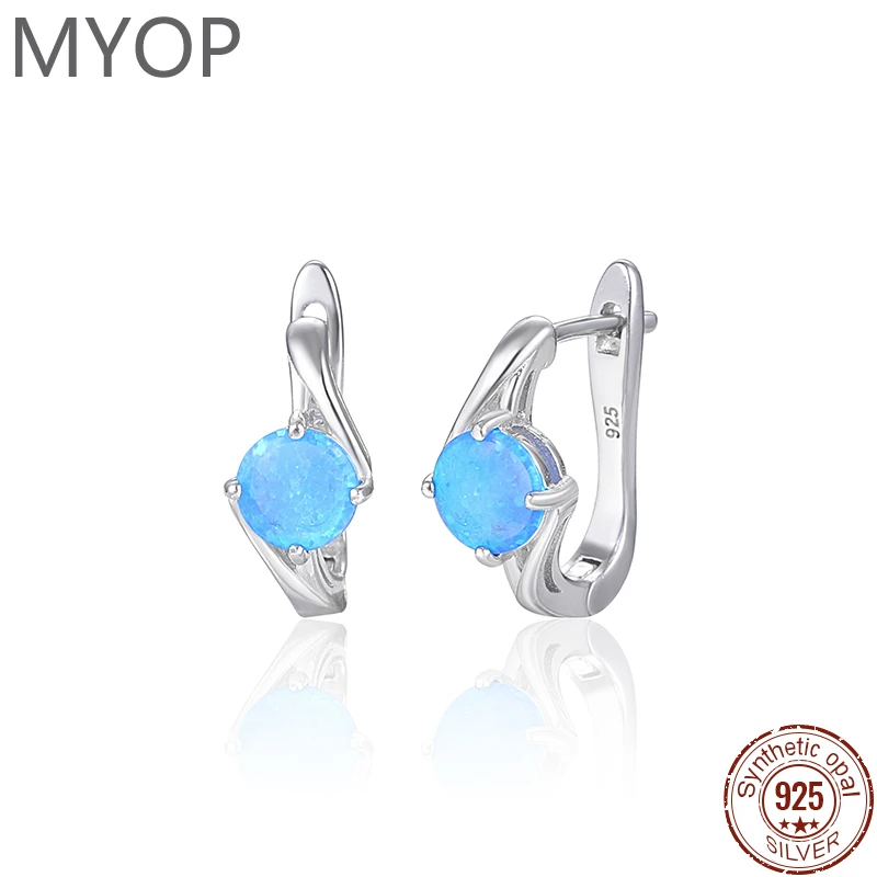 MYOP 2023 Jewelry 925 Silver Opal Earrings With Three-Dimensional Unique Temperament