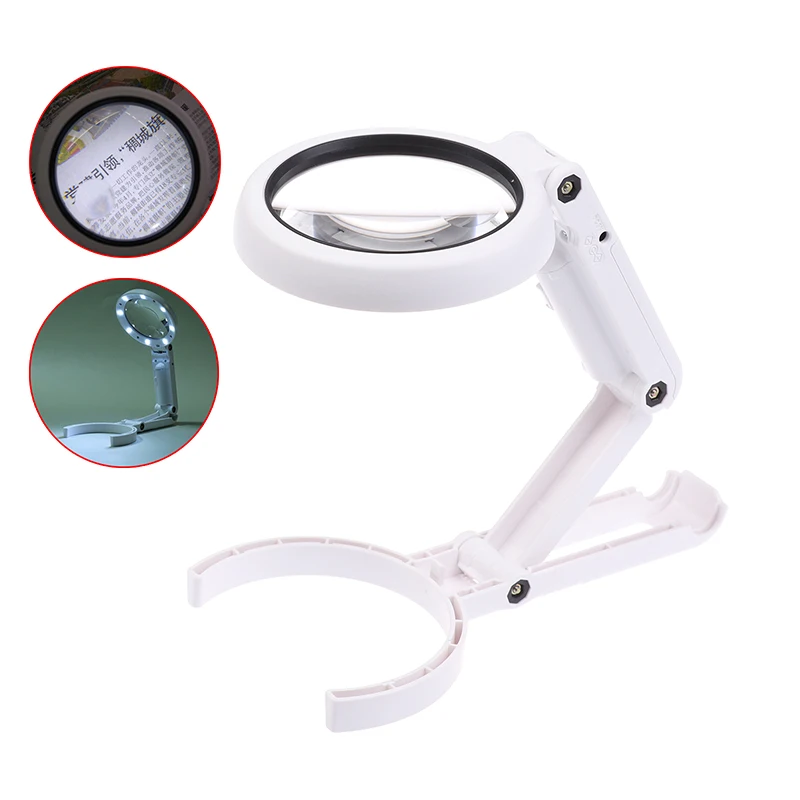 

Dual Power 11x 5x Magnifier with LED Light, Versatile Handheld or Desk-Top for Reading and Maintenance