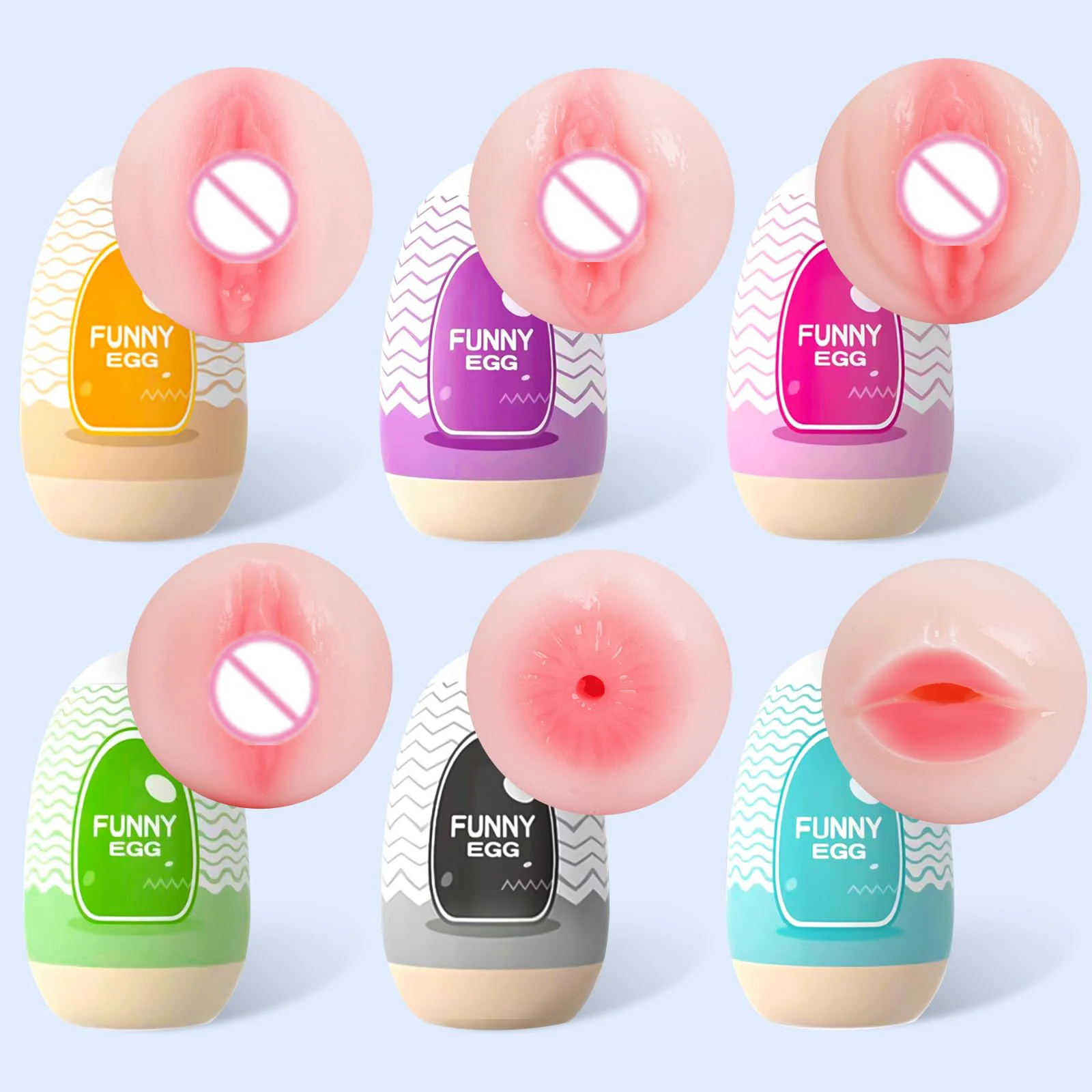 Mini Portable Masturbation Egg Cup Realistic Vagina Beginner Soft Masturbation Cup Penis Massager Stimulator Sex Toys for Man