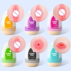 Mini Portable Masturbation Egg Cup Realistic Vagina Beginner Soft Masturbation Cup Penis Massager Stimulator Sex Toys for Man