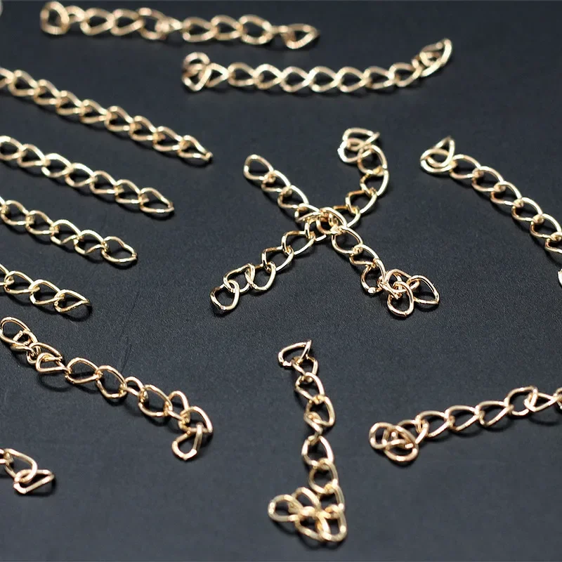 20Pcs/Lot 45-50mm Necklace Extension Chain Bulk Bracelet Extended Link Tail Extender For DIY Jewelry Making Findings