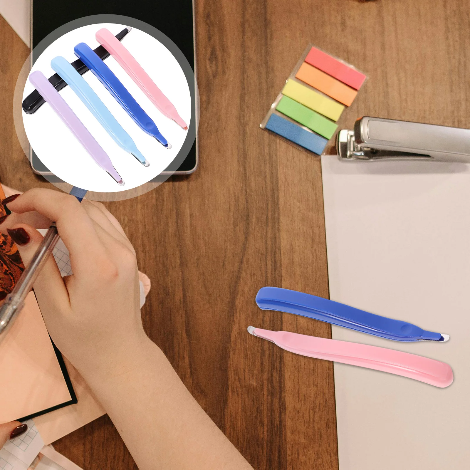 

5Pcs Ergonomic Staple Removing Stick Sleek Design Multi Use Office Accessory Cost Effective Choice Staple Remover Stick