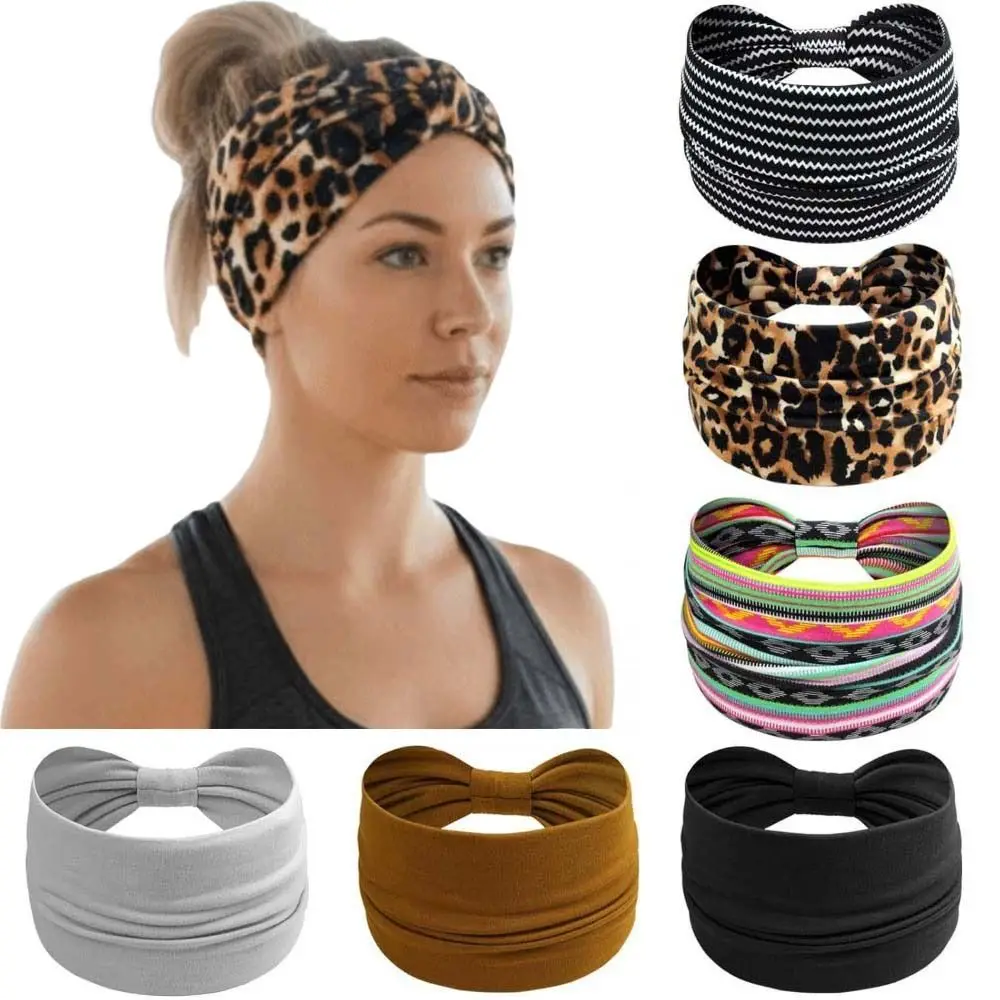 

Набор из 6 штук: спортивные повязки на голову в стиле Y2K, европейско-американский стиль, с принтом в стиле хип-хоп, эластичные, широкие, для йоги и бега