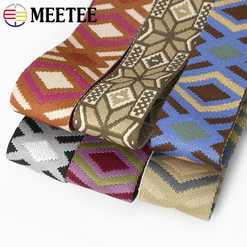 شريط حزام جاكار بوليستر ، حزام ملابس عرقي ، إكسسوار حزام ، سميك من 50m ، 2 m ، 5 m ، 8m ، 10m #5