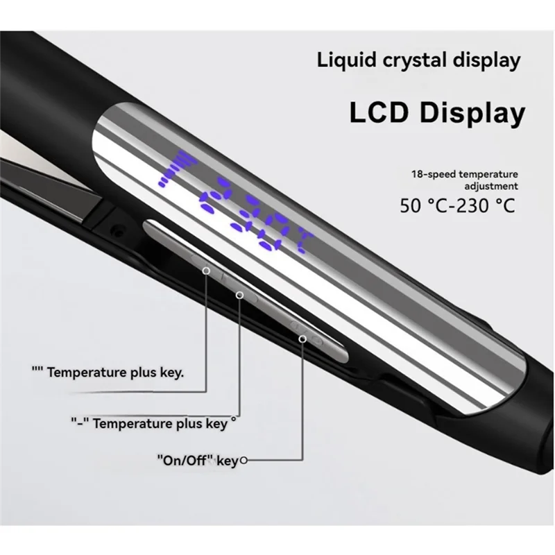 

Изысканный выпрямитель для волос и бигуди 2 в 1, профессиональный утюг, мгновенный нагрев, цифровой светодиодный дисплей, регулировка температуры, США