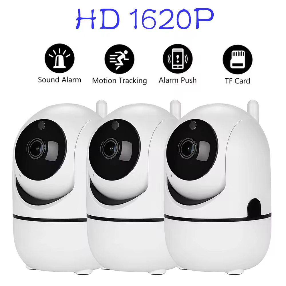 IP-камера с Wi-Fi 1620P YCC365 Plus для умного дома, автоматическое отслеживание, полное ночное видение, беспроводная сетевая камера видеонаблюдения для детей