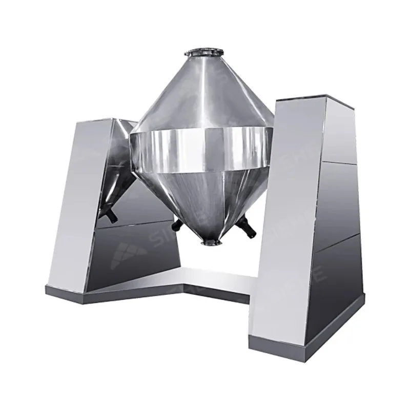 Powder Stainless Steel Barrel Rotation Double Cone Mixer for Chemical Pharmaceutical Industry